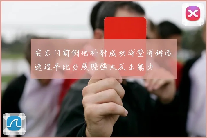 安东门前倒地补射成功海登海姆迅速追平比分展现强大反击能力